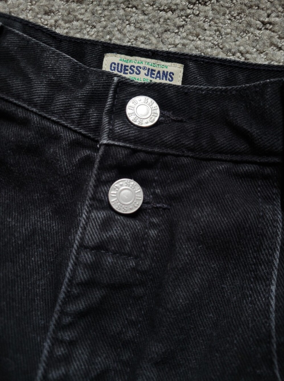 VTG 90s Guess Pascal Black High Waisted Mom Jeans Made in USA 31 x 32 - Picture 10 of 11